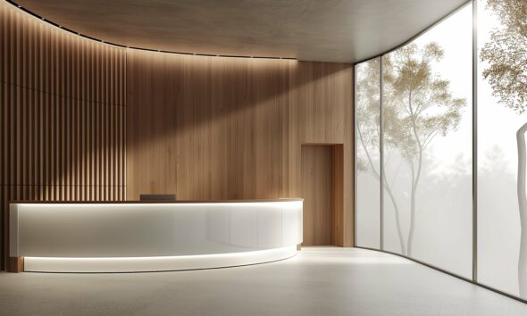 Curved Reception Desk